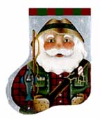 click here to view larger image of Fisherman Santa  Mini Sock (hand painted canvases)