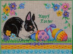 click here to view larger image of Happy Easter Bunny/Eggs (hand painted canvases)