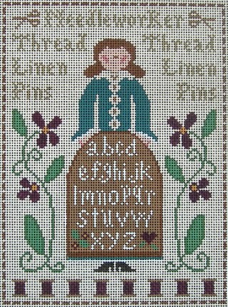 click here to view larger image of Sampler Lady (hand painted canvases)