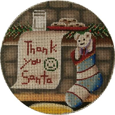 click here to view larger image of Thank You Santa Boy Ornament (hand painted canvases)