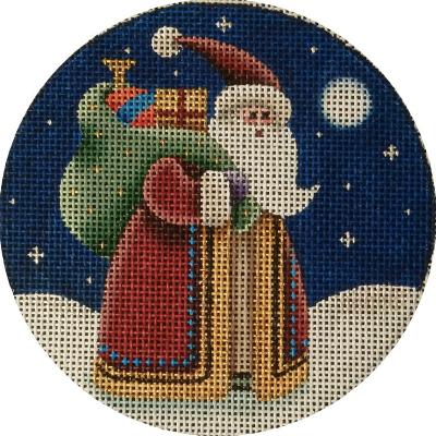 click here to view larger image of Santa's Bag Ornament (hand painted canvases)