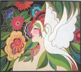 click here to view larger image of Swan Goddess (hand painted canvases)