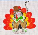 click here to view larger image of Thanksgiving Cat (hand painted canvases)