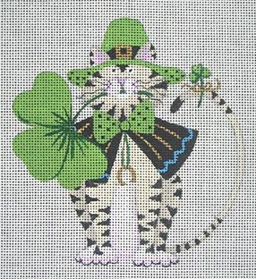 click here to view larger image of St Patricks Day Cat (hand painted canvases)