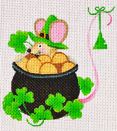 click here to view larger image of St Patricks Day Mouse (hand painted canvases)