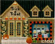 click here to view larger image of Trick or Treat Candy Shop - Halloween Town (hand painted canvases)