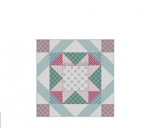 click here to view larger image of Patchwork Star (hand painted canvases)
