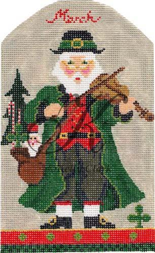 click here to view larger image of March St. Paddy's Santa (hand painted canvases)