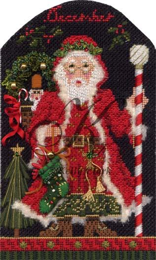 click here to view larger image of December Santa (hand painted canvases)