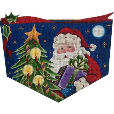 click here to view larger image of Santa's Present Cuff - 18 Mesh (hand painted canvases)