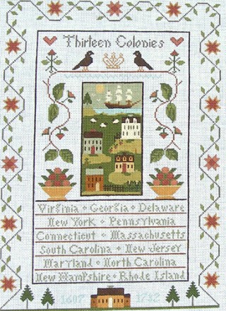 click here to view larger image of Thirteen Colonies (hand painted canvases)