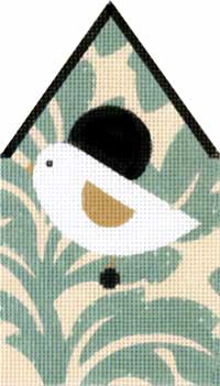 click here to view larger image of Floral Bird House (hand painted canvases)
