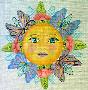 click here to view larger image of Talavera Butterfly Sun (hand painted canvases)