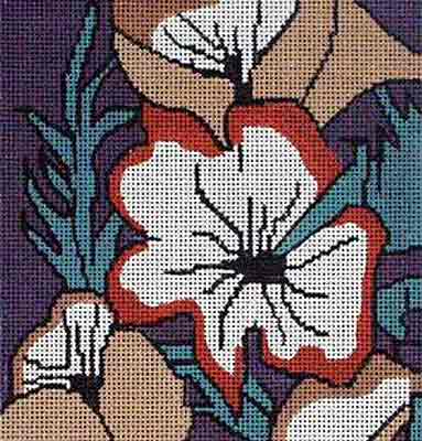 click here to view larger image of Small Poppy (hand painted canvases)