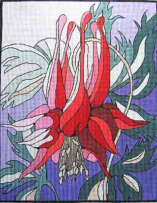 click here to view larger image of Fuchsia (hand painted canvases)