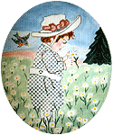 click here to view larger image of Boy in Daisy Field   (hand painted canvases)