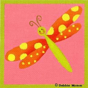 click here to view larger image of Orange Dragonfly (hand painted canvases)