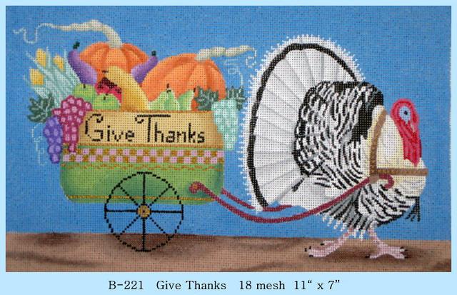 click here to view larger image of Give Thanks (hand painted canvases)