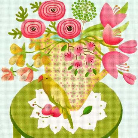 click here to view larger image of Spring Table (hand painted canvases)