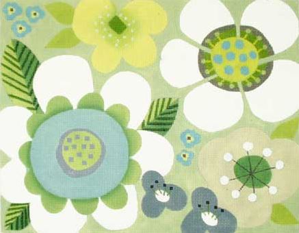 click here to view larger image of Summer Floral (hand painted canvases)