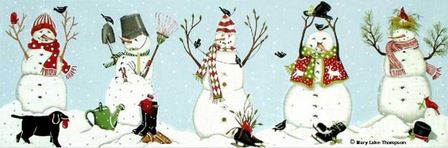 click here to view larger image of Snowman Row (hand painted canvases)