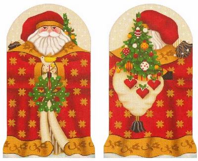 click here to view larger image of Golden Star Santa (hand painted canvases)