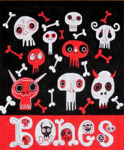 click here to view larger image of Bones (hand painted canvases)