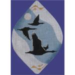 click here to view larger image of Geese With Moon On (hand painted canvases)