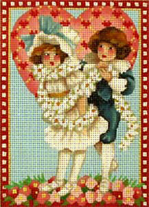 click here to view larger image of Victorian Valentines - Daisy Chain (hand painted canvases)