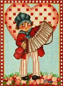 click here to view larger image of Victorian Valentine - Sweet Music (hand painted canvases)