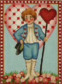 click here to view larger image of Victorian Valentine - Big Heart (hand painted canvases)