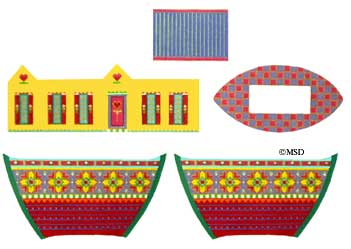 click here to view larger image of Fancy 3D Noah's Ark (hand painted canvases)
