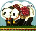click here to view larger image of Panda Bears - Fancy 3-D Ark Collection (hand painted canvases)