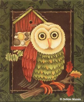 click here to view larger image of Red Wing Owl House (hand painted canvases)