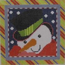 click here to view larger image of Snowman Square (hand painted canvases)