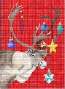 click here to view larger image of Reindeer Decorated (hand painted canvases)