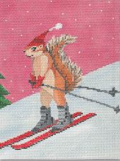 click here to view larger image of Skiing Squirrel (hand painted canvases)