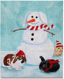 click here to view larger image of Snowman and Friends (hand painted canvases)