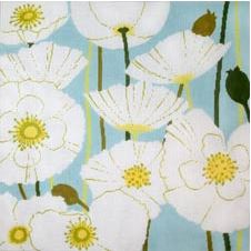 click here to view larger image of White Poppies (hand painted canvases)