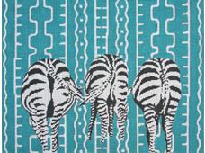 click here to view larger image of Zebra Butts (hand painted canvases)