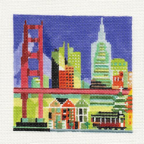 click here to view larger image of San Francisco Skyline (hand painted canvases)