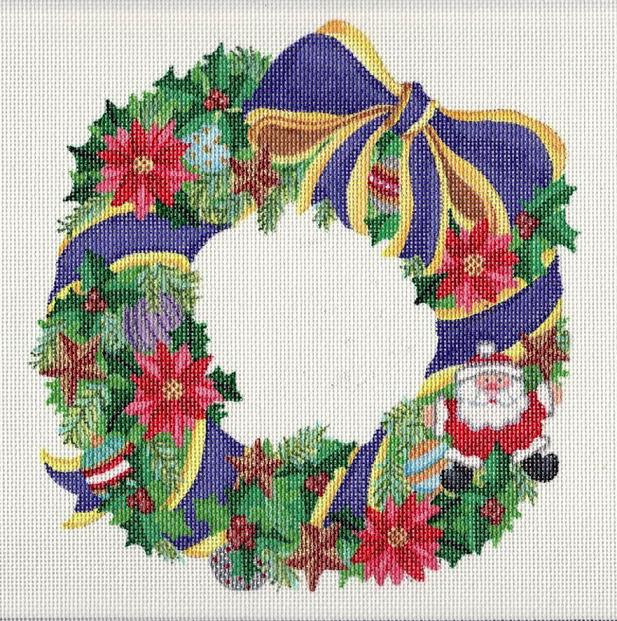 click here to view larger image of Christmas Wreath (hand painted canvases)