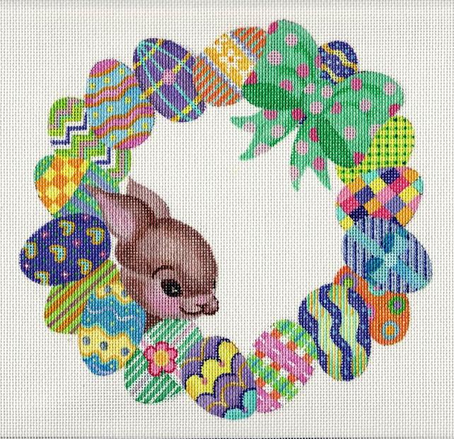 click here to view larger image of Easter Wreath (hand painted canvases)