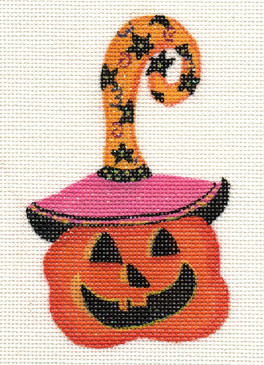 click here to view larger image of Pumpkin 1 Ornament (hand painted canvases)
