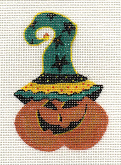 click here to view larger image of Pumpkin 3 Ornament (hand painted canvases)