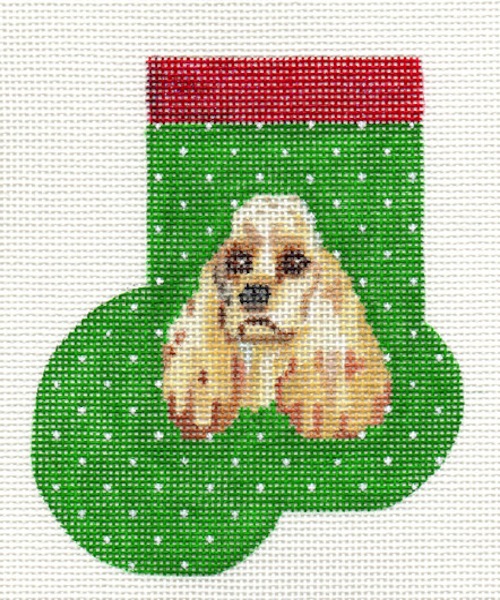 click here to view larger image of Cocker Spaniel Mini Sock (hand painted canvases)