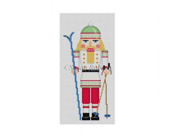 click here to view larger image of Skier Nutcracker (hand painted canvases)