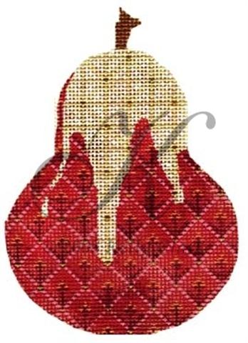click here to view larger image of Vanilla Drizzle Pear Ornament Stitch Guide (books)