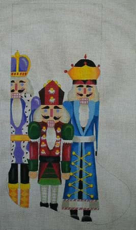 click here to view larger image of Nutcracker III Stocking (hand painted canvases)