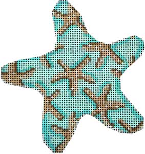 click here to view larger image of Starfish - Aqua Starfish  (hand painted canvases)